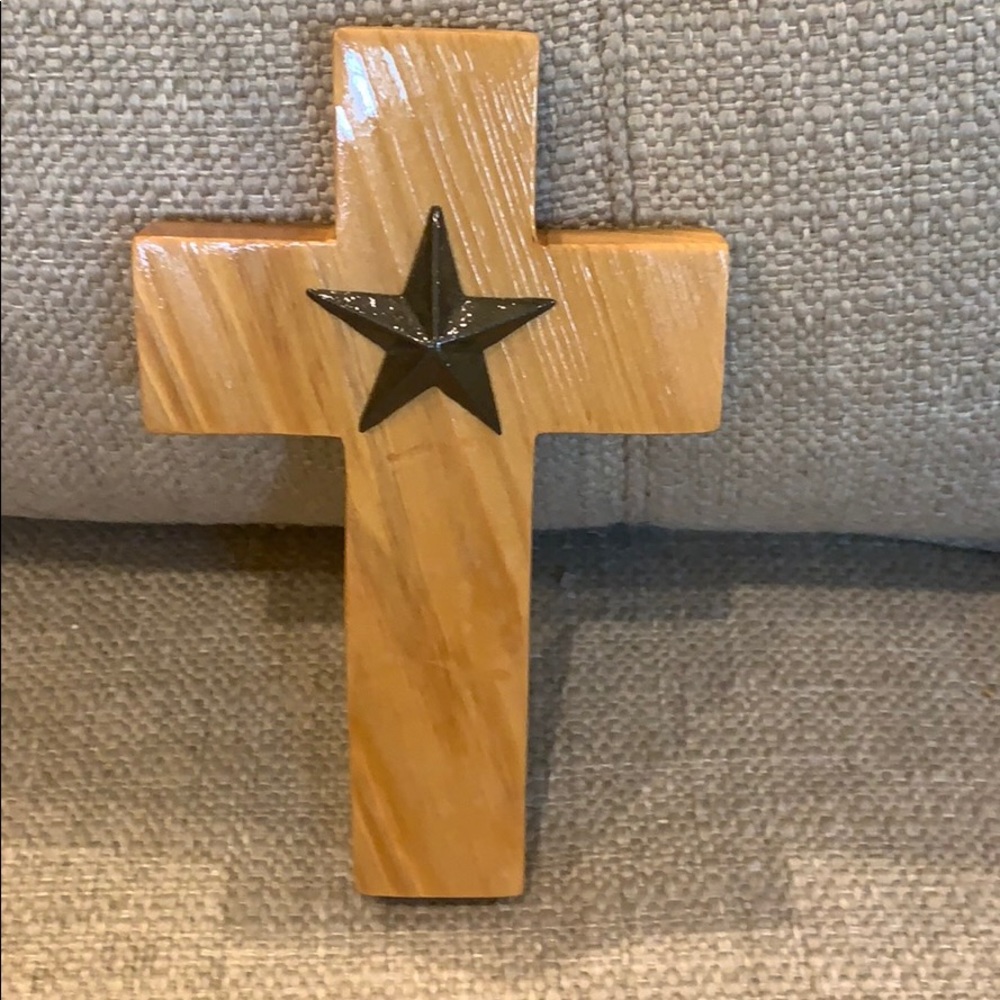 7” Handmade Wood Star Cross